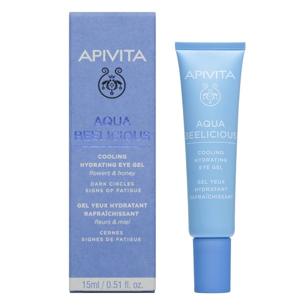 Apivita Aqua Beelicious Ενυδατικό Gel Ματιών κατά των Μαύρων Κύκλων με Υαλουρονικό Οξύ & Βιταμίνη C 15ml