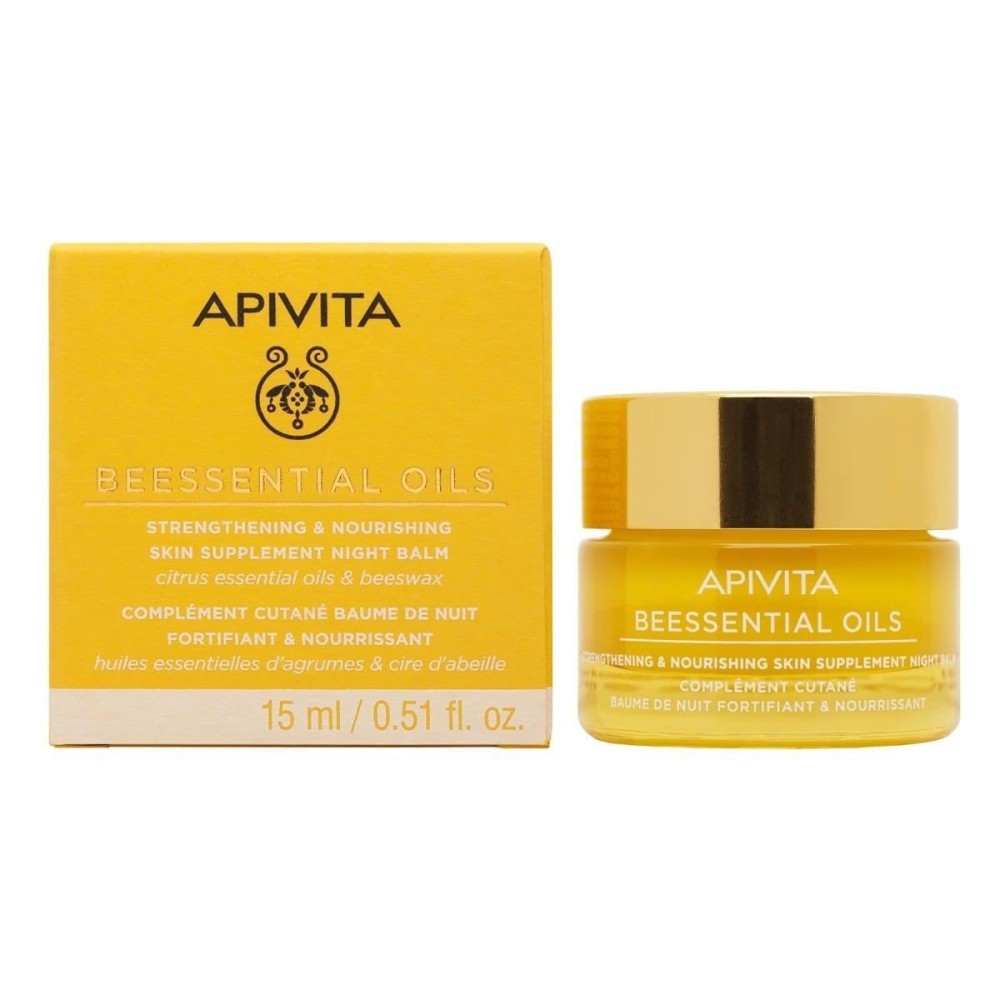 Apivita Beessential Oils Balm Προσώπου Νυκτός για Ενυδάτωση 15ml