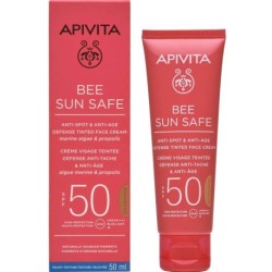 Apivita Bee Sun Safe Αντηλιακή Κρέμα Προσώπου SPF50 με Χρώμα 50ml