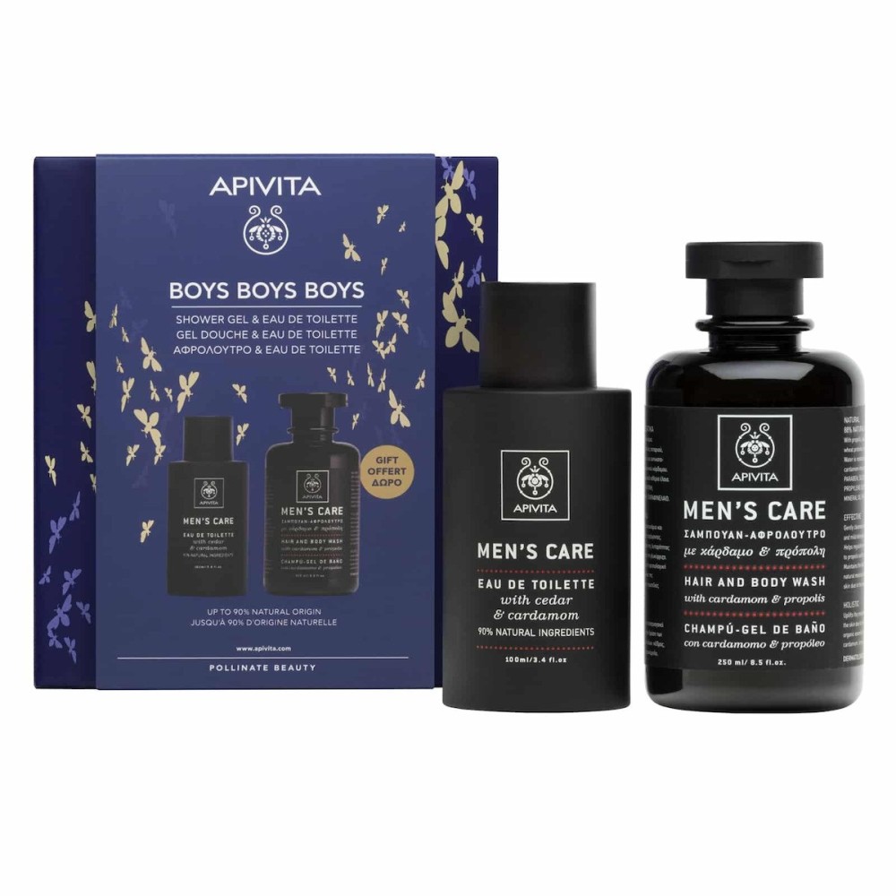 Apivita Boys Boys Boys Ανδρικό Σετ με Eau de Toilette 2τμχ