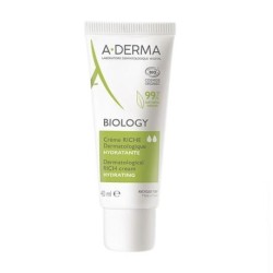 A-Derma Ενυδατική Κρέμα Προσώπου Πλούσιας Υφής Dermatological Rich Cream Hydrating Biology 40ml