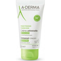 A-Derma Universal Hydrating Ενυδατική Κρέμα Ανάπλασης με Υαλουρονικό Οξύ για Ευαίσθητες Επιδερμίδες 50ml