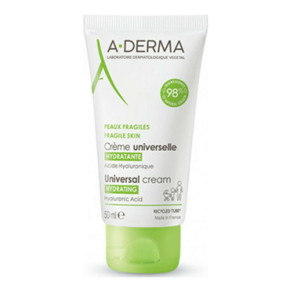 A-Derma Universal Hydrating Ενυδατική Κρέμα Ανάπλασης με Υαλουρονικό Οξύ για Ευαίσθητες Επιδερμίδες 50ml