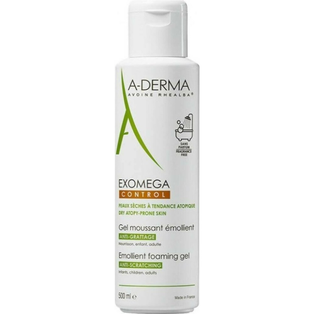 A-Derma Exomega Control Emollient Foaming Gel Κατάλληλο για Ατοπική Επιδερμίδα 500ml