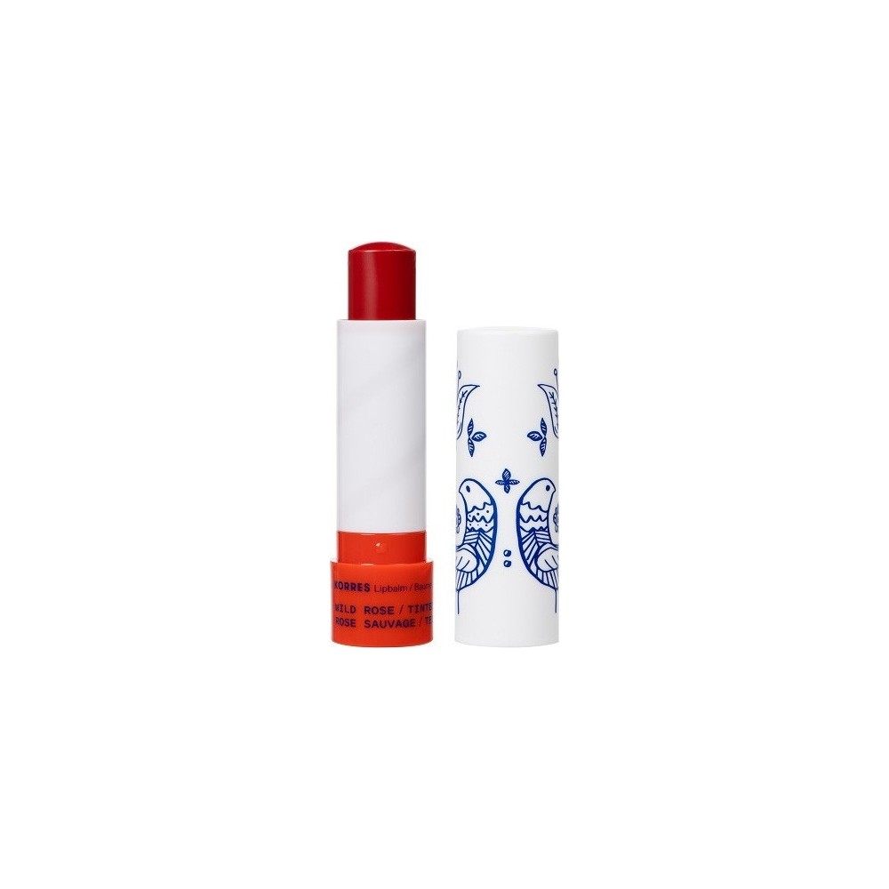 Korres Lip Balm Wild Rose Tinted Ενυδατική Φροντίδα για Χείλη με Άγριο Τριαντάφυλλο με Χρώμα 4.5g