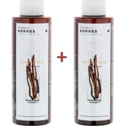 Korres Licorice & Urtica Σαμπουάν για Λιπαρά Μαλλιά 2x250ml