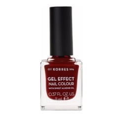 Korres Gel Effect Gloss Βερνίκι Νυχιών Μακράς Διαρκείας Κόκκινο 59 Wine Red 11ml