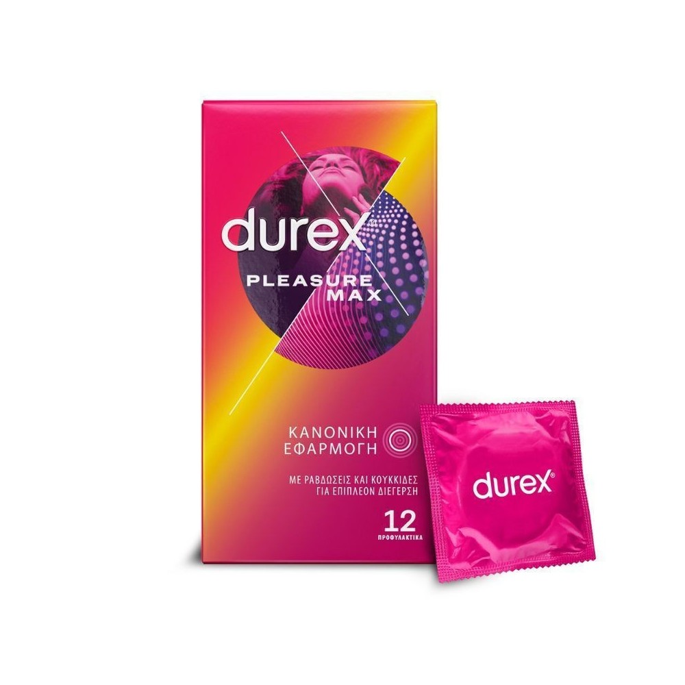 Durex Προφυλακτικά Pleasuremax με Ραβδώσεις και Κουκίδες 12τμχ