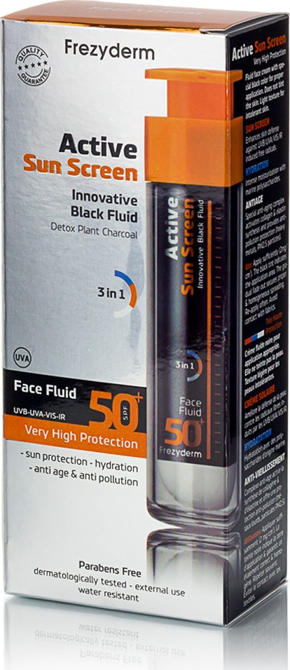 frezyderm active sun screen innovative black fluid