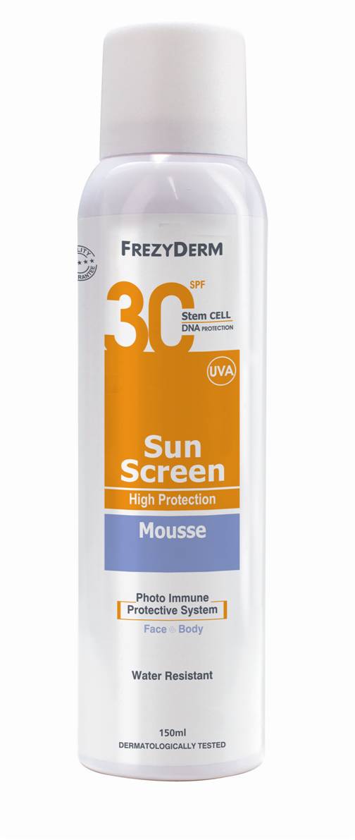 frezyderm sunscreen mousse spf30 150ml