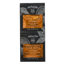 Apivita Express Beauty Μάσκα Προσώπου με Πορτοκάλι για Λάμψη 2x8ml