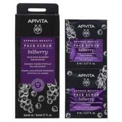 Apivita Express Beauty New Face Scrub Bilberry 2x8ml