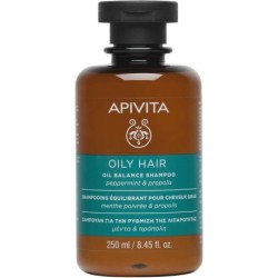 Apivita Oil Balance Peppermint & Propolis Σαμπουάν Βαθύ Καθαρισμού για Λιπαρά Μαλλιά 250ml