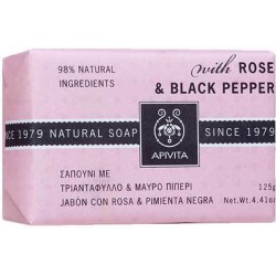 Apivita Rose & Black Pepper Μπάρα Σαπουνιού 125gr